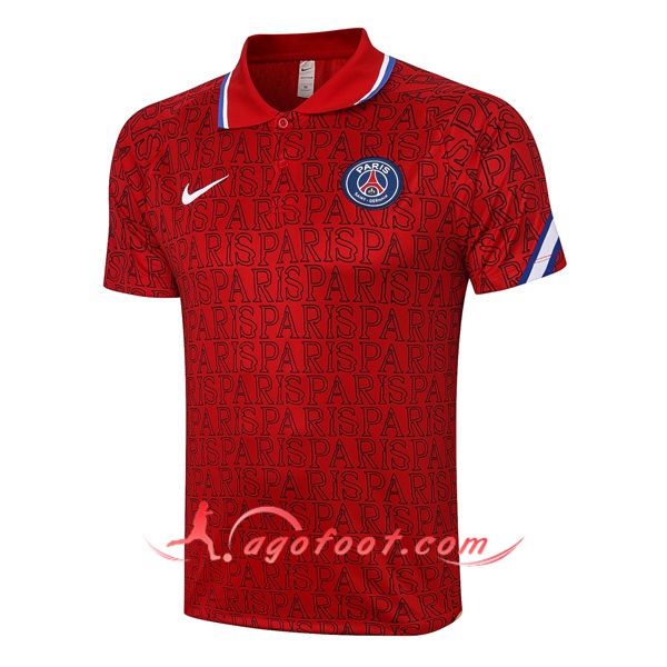 Polo Foot Paris PSG Rouge 20/21