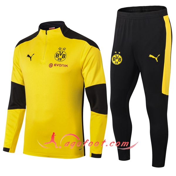 Ensemble Survetement de Foot Dortmund BVB Jaune 20/21