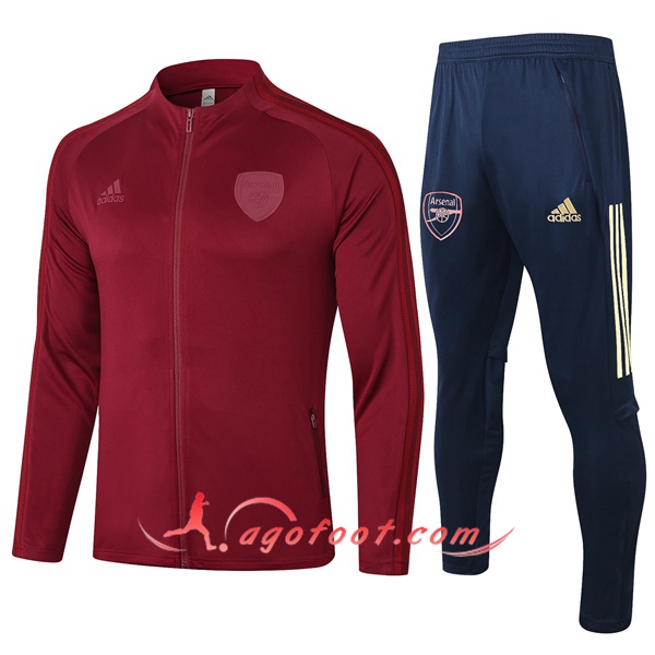 Ensemble Survetement de Foot - Veste Arsenal Rouge 20/21