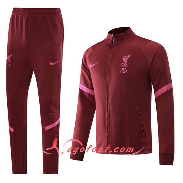 Ensemble Survetement de Foot - Veste FC Liverpool Rouge 20/21