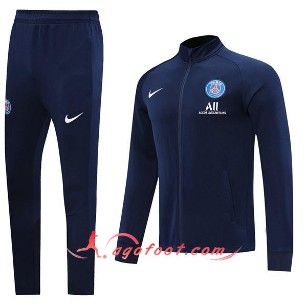 Ensemble Survetement de Foot - Veste Pairis PSG Bleu 20/21