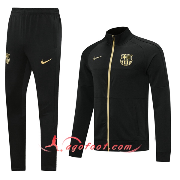 Ensemble Survetement de Foot - Veste FC Barcelone Noir 20/21