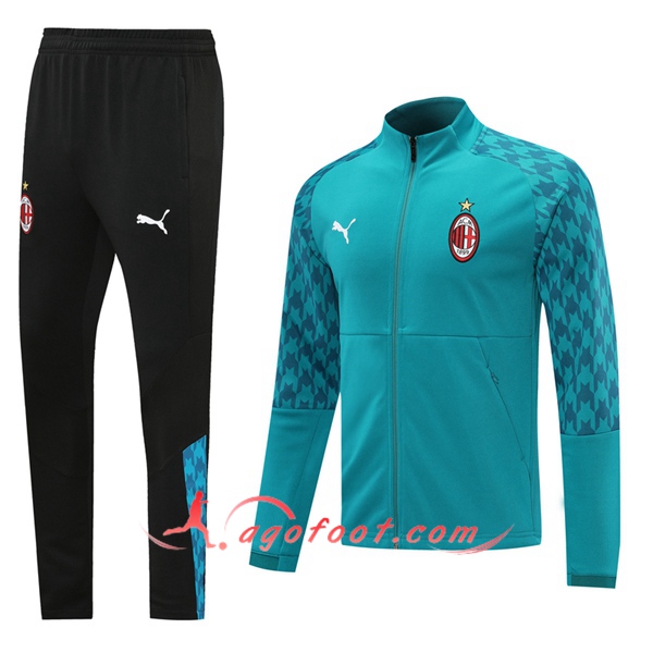 Ensemble Survetement de Foot - Veste Milan AC Bleu 20/21