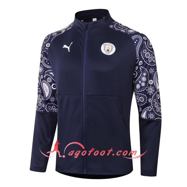 Nouveau Veste Foot Manchester City Bleu 20/21