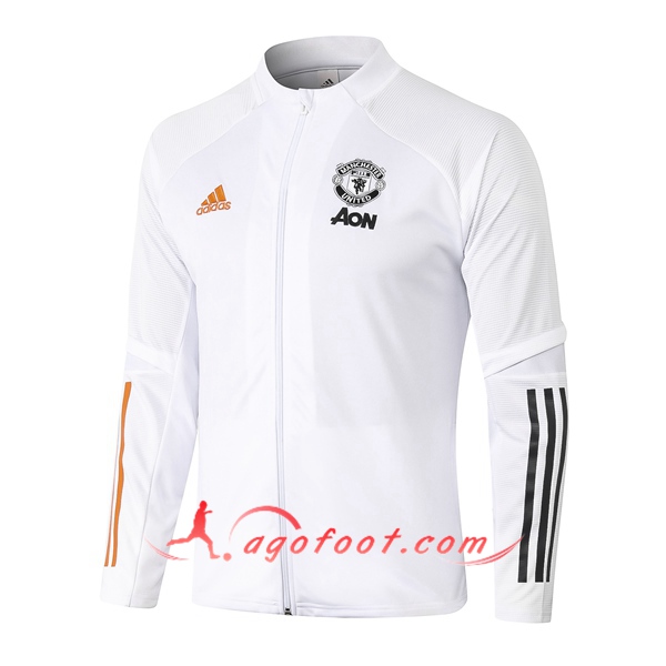 Nouveau Veste Foot Manchester United Blanc 20/21