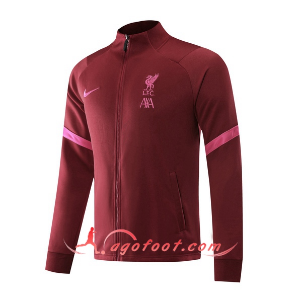 Nouveau Veste Foot FC Liverpool Rouge 20/21