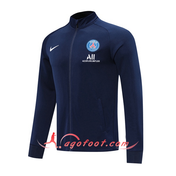 Nouveau Veste Foot Pairis PSG Bleu 20/21
