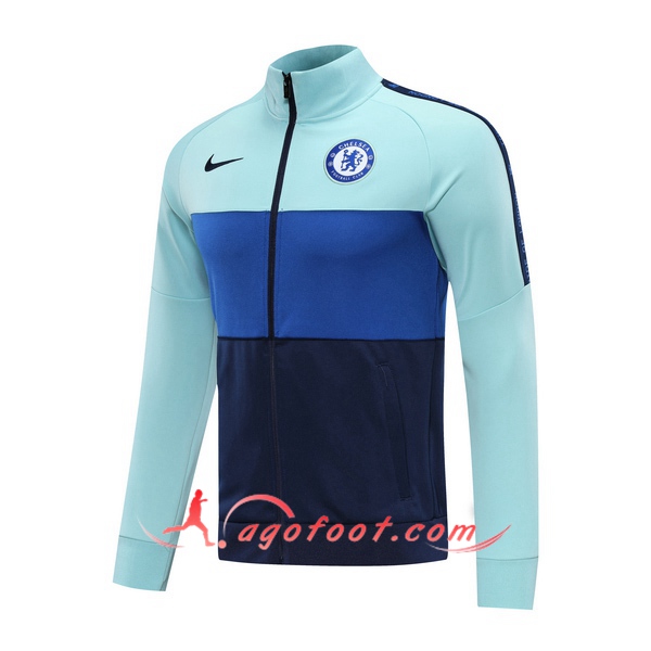 Nouveau Veste Foot FC Chelsea Bleu 20/21