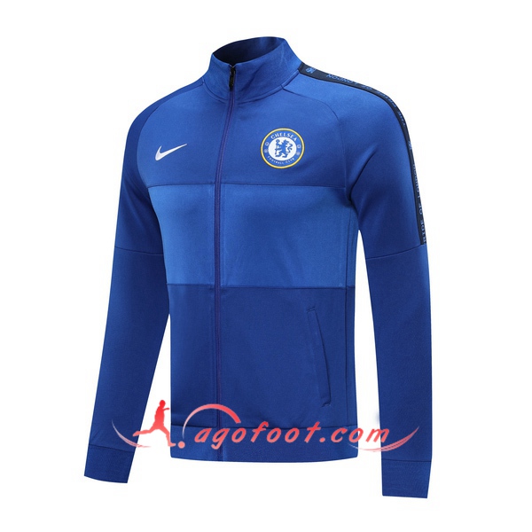 Nouveau Veste Foot FC Chelsea Bleu 20/21