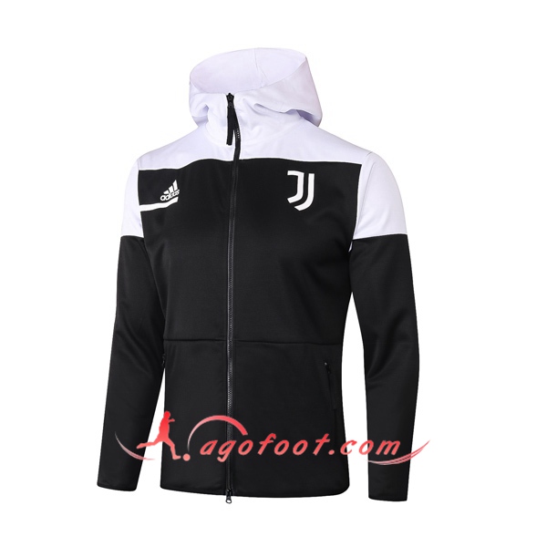 Nouveau Veste A Capuche Juventus Noir 20/21