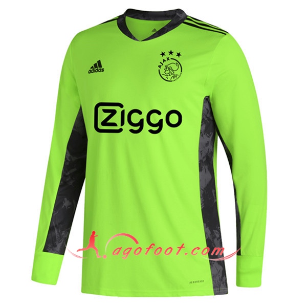 Maillot de Foot AFC Ajax Gardien de But Vert Manche longue Floqué 20/21