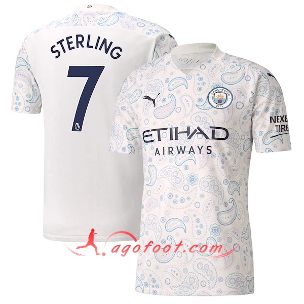 Maillot Foot Manchester City (Sterling 7) Third Floqué 20/21