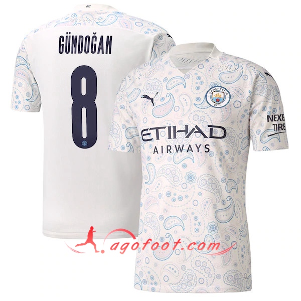 Maillot Foot Manchester City (Gundogan 8) Third Floqué 20/21