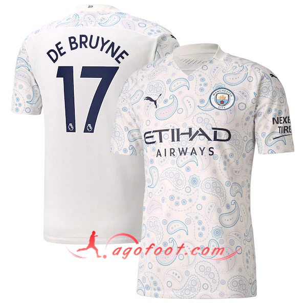 Maillot Foot Manchester City (De Bruyne 17) Third Floqué 20/21