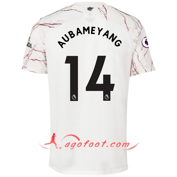 Maillot Foot Arsenal (Aubameyang 14) Exterieur Floqué 20/21