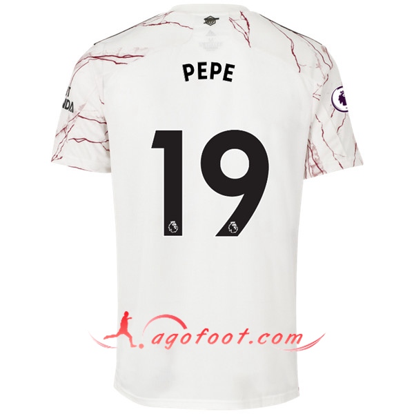 Maillot Foot Arsenal (Pepe 19) Exterieur Floqué 20/21