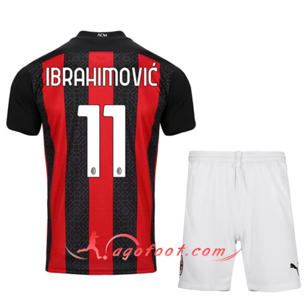 Maillot de Foot Milan AC (IBRAHIMOVIC 11) Enfants Domicile 20/21