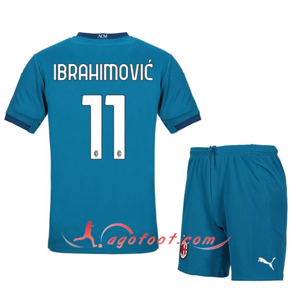 Maillot de Foot Milan AC (IBRAHIMOVIC 11) Enfants Third 20/21
