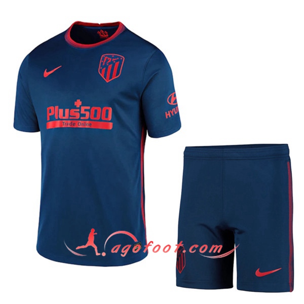 Nouveaux Ensemble Maillots Foot Atletico Madrid Enfant Exterieur Personnalisé 20/21