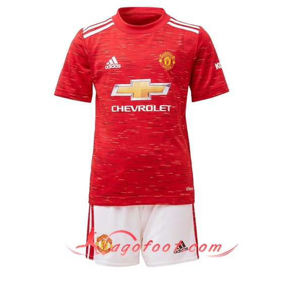 Nouveaux Ensemble Maillots Foot Manchester United Enfant Domicile Personnalisé 20/21