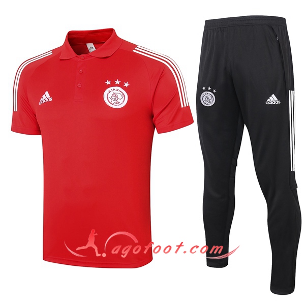Ensemble Polo AFC Ajax + Pantalon Rouge 20/21