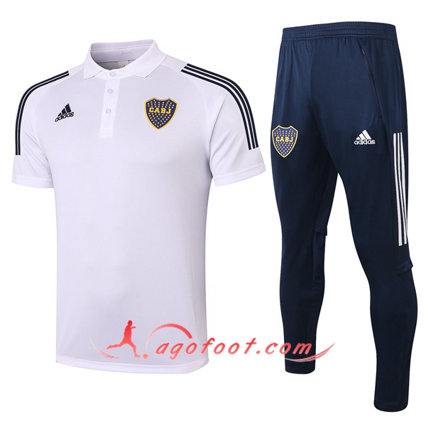 Ensemble Polo Boca Juniors + Pantalon Blanc 20/21
