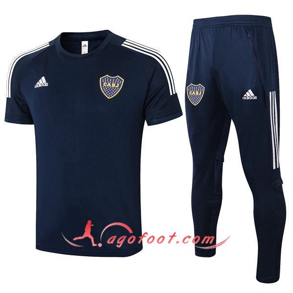 Ensemble Training T-Shirts Boca Juniors + Pantalon Bleu Royal 20/21