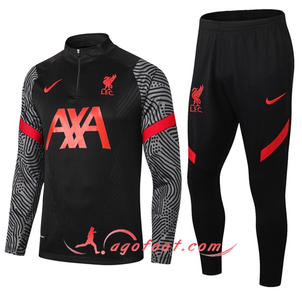 Ensemble Survetement de Foot FC Liverpool Noir 20/21