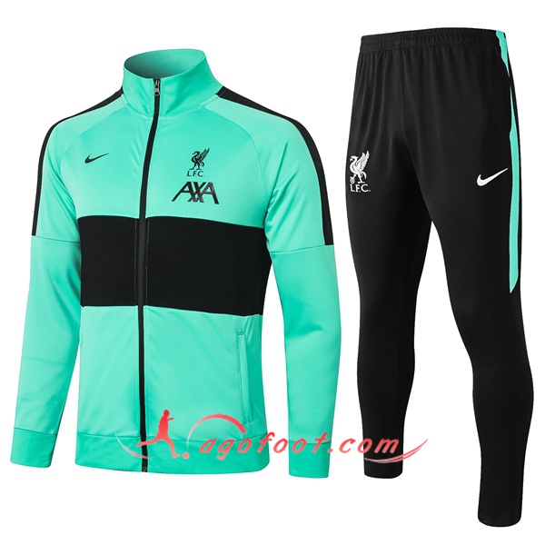 Ensemble Survetement de Foot - Veste FC Liverpool Vert 20/21