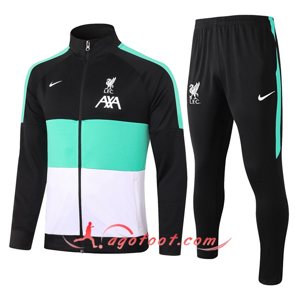 Ensemble Survetement de Foot - Veste FC Liverpool Noir 20/21