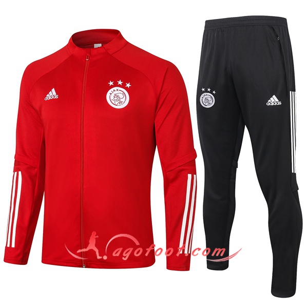 Ensemble Survetement de Foot - Veste AFC Ajax Rouge 20/21