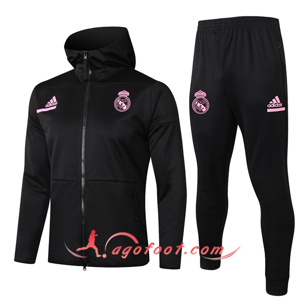 Veste A Capuche Survetement Foot Real Madrid Noir 20/21