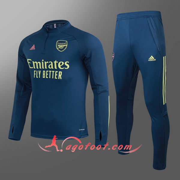 Nouveau Survetement de Foot Arsenal Enfant Bleu 20/21