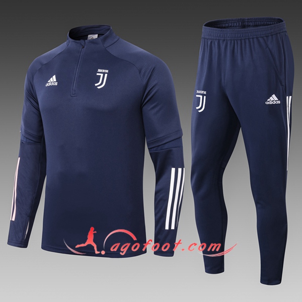 Nouveau Survetement de Foot Juventus Enfant Bleu Royal 20/21
