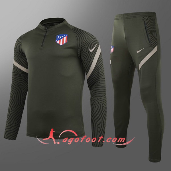 Nouveau Survetement de Foot Atletico Madrid Enfant Vert 20/21