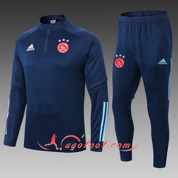 Nouveau Survetement de Foot AFC Ajax Enfant Bleu Royal 20/21