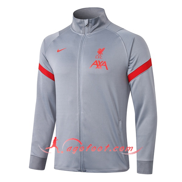 Nouveau Veste Foot FC Liverpool Gris 20/21