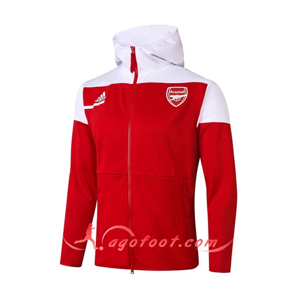Veste A Capuche Arsenal Rouge 20/21
