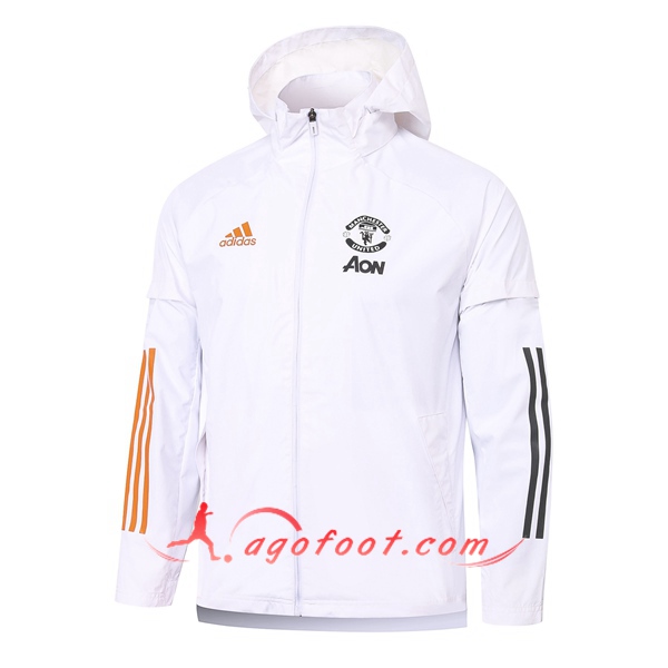 Nouveau Coupe-Vent Manchester United Blanc 20/21