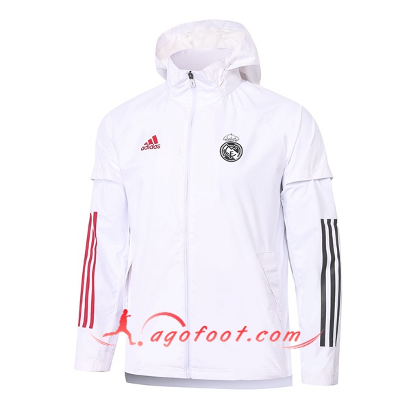Nouveau Coupe-Vent Real Madrid Blanc 20/21