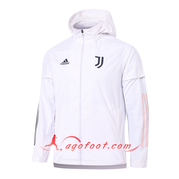 Nouveau Coupe-Vent Juventus Blanc 20/21