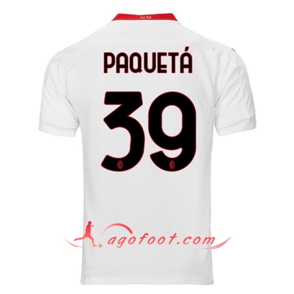 Maillot de Foot Milan AC (PAQUETA 39) Exterieur 2020/2021