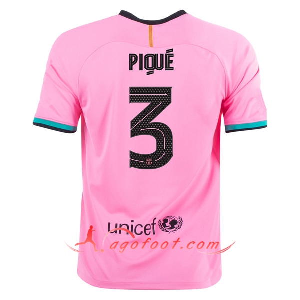 Maillot de Foot FC Barcelone (PIQUÉ 3) Third 2020/2021