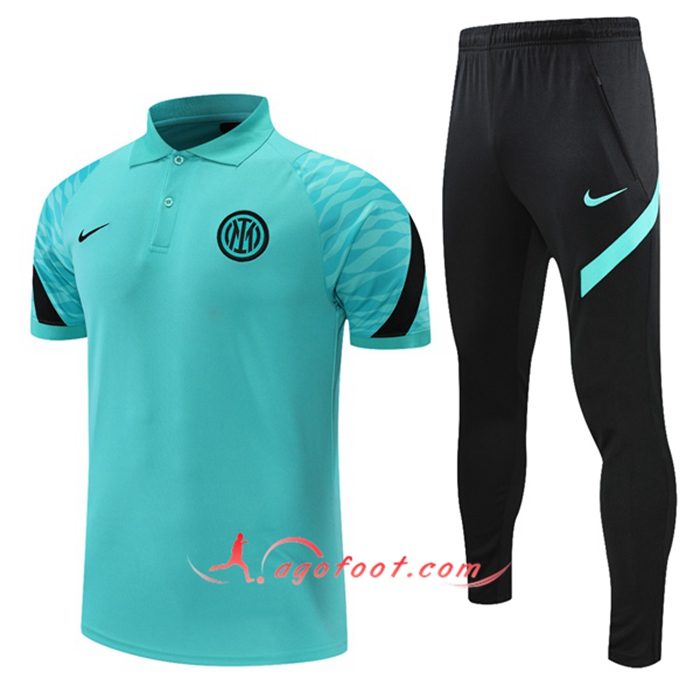 Ensemble Polo Inter Milan + Pantalon Vert/Noir 2021/2022