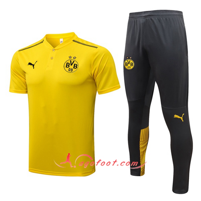 Ensemble Polo Dortmund BVB + Pantalon Jaune/Noir 2021/2022
