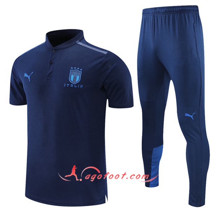 Ensemble Polo Italie + Pantalon Blanc/Rouge 2021/2022
