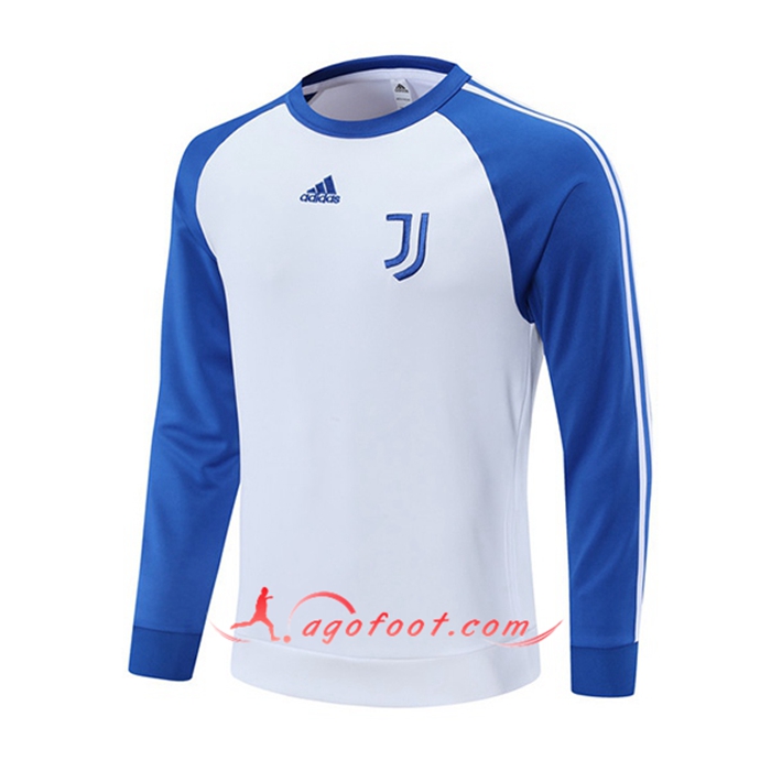 Sweatshirt Training Juventus Blanc/Bleu 2021/2022