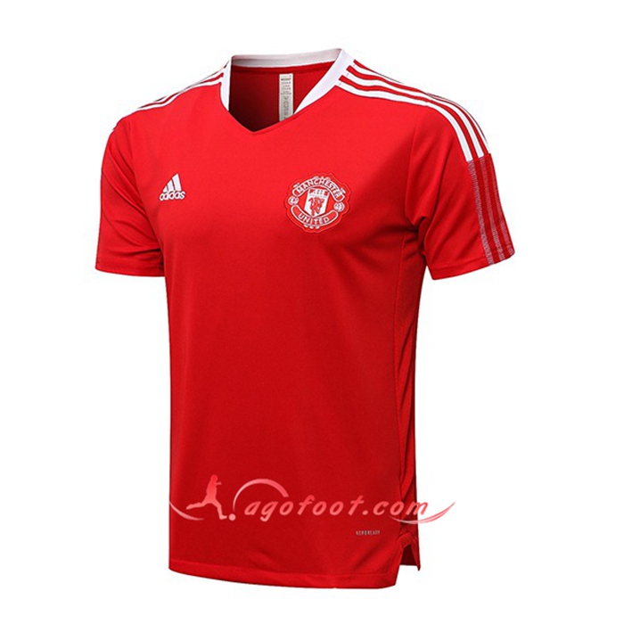 Polo Foot Manchester United Rouge/Blanc 2021/2022 -02