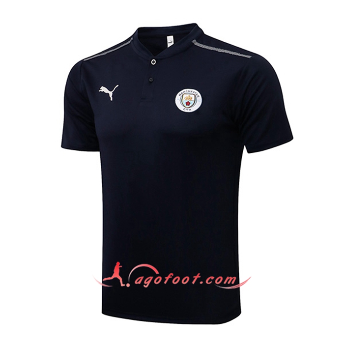 Polo Foot Manchester City Noir/Gris 2021/2022