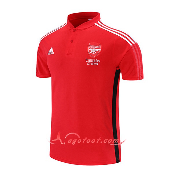 Polo Foot FC Arsenal Noir/Blanc/Rouge 2021/2022